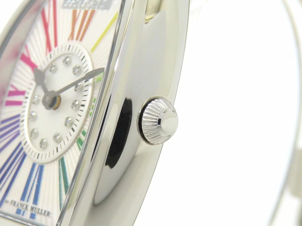 Roberto Cavalli by FRANK MULLER RV2L079L0231 Roberto Cavalli by Franck Muller SS Leather Strap Quartz Ladies Watch 