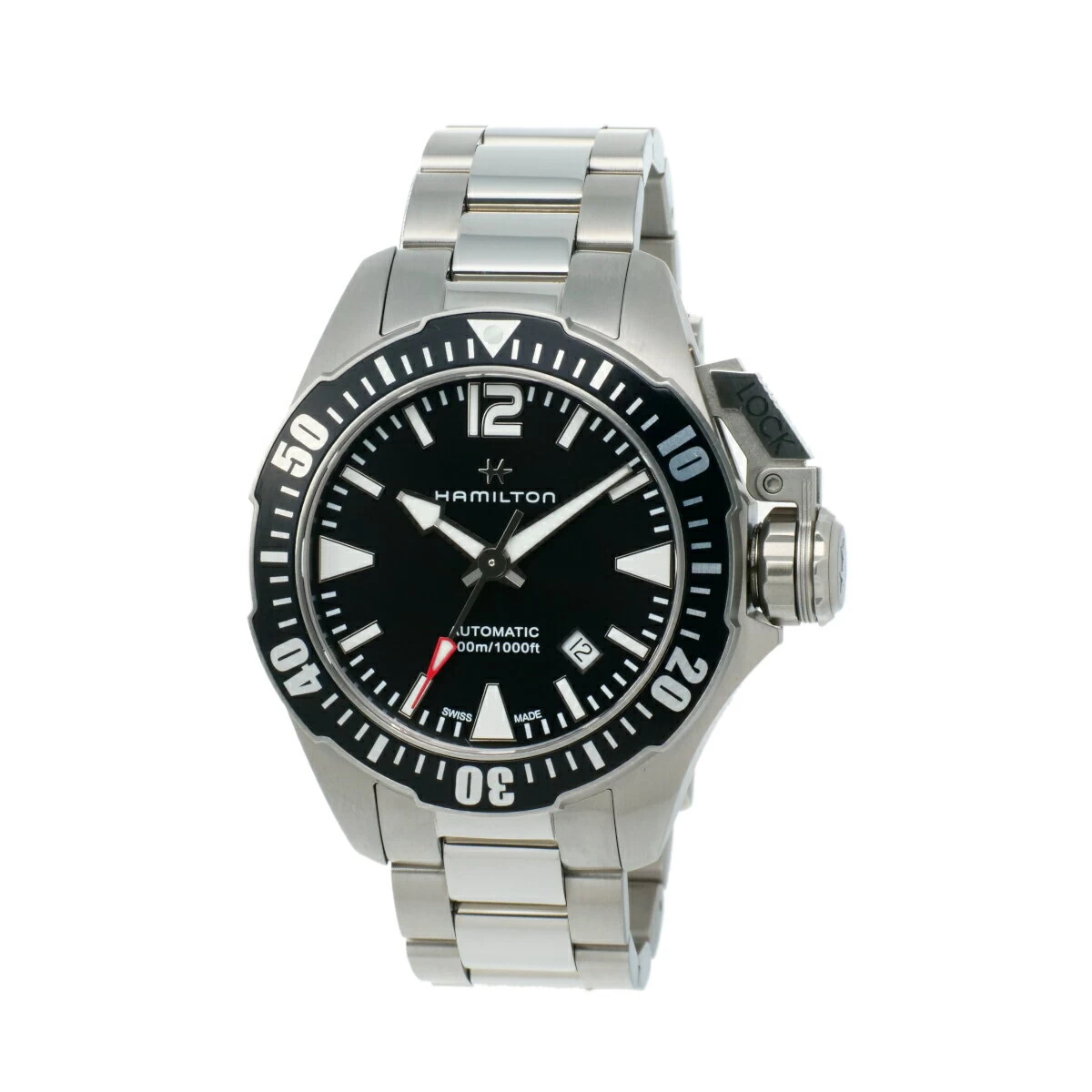Almost Beautiful Item ★ Hamilton Khaki Navy Open Water Watch H77605135 Black Dial Automatic A [Tsujiya Pawn Shop W0903]