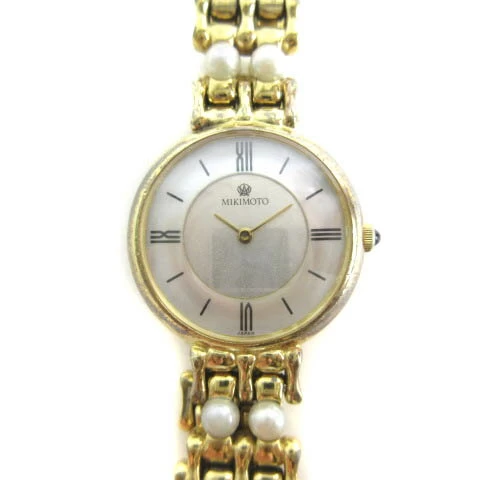 Mikimoto Mikimoto 2P20-0530 Breath Watch Quartz K14GP Pearl Shell Dial Gold Ladies 220912