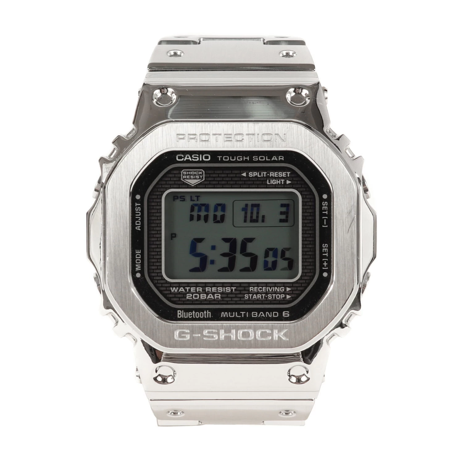 G-SHOCK G-SHOCK CASIO CASIO GMW-B5000D-1JF FULL METAL TOUGH SOLAR WATCH SILVER BRAND [K3704]