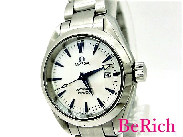Omega 2577.70 Seamaster Aqua Terra 150m Waterproof Date Quartz QZ SS Womens Shell Dial OMEGA MK2497