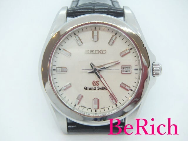 Grand Seiko Grand Seiko SBGF017 8J56-8020 Date White Dial SS Leather GS Quartz QZ sb647