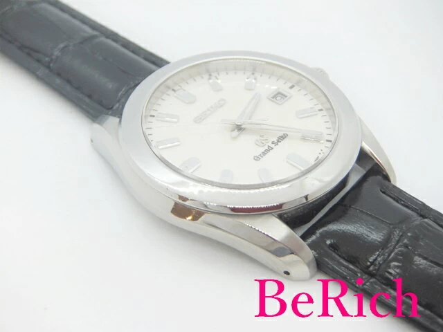 Grand Seiko Grand Seiko SBGF017 8J56-8020 Date White Dial SS Leather GS Quartz QZ sb647