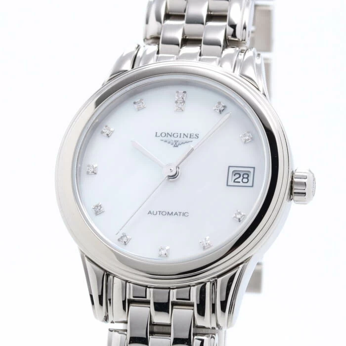 Longines [LONGINES] Flagship L4.274.4.87.6 Womens White Shell Stainless Steel Relaxed WHITE SHELL SS D12P DIAMOND MOP