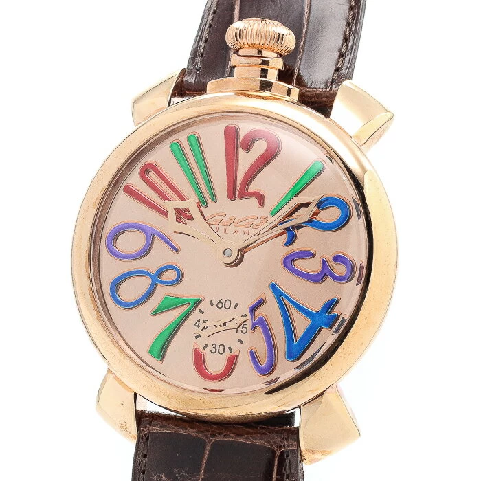 [Limited quantity gift available] Gaga Milano [GAGA MILANO] Manuale 48mm 5211.MIR.02S pink gold mirror stainless steel Manuale 48mm PINK