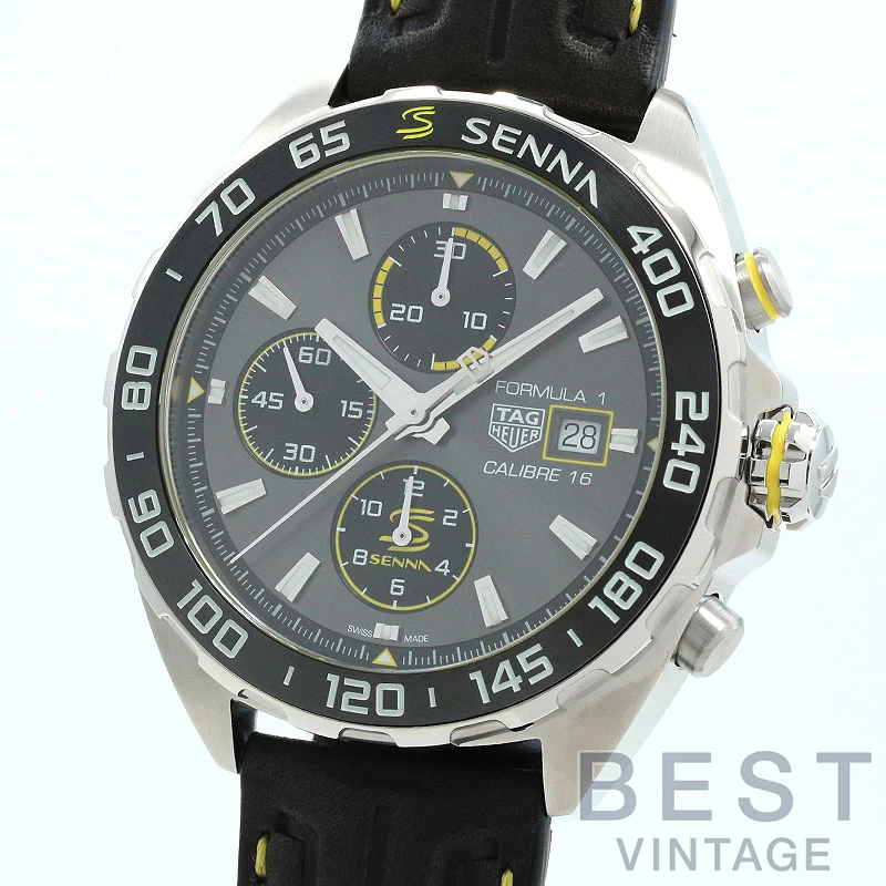 TAG HEUER FORMULA 1 CALIBRE 16 AYRTON SENNA SPECIAL EDITION CAZ201B FC 6487 GRAY/BLACK STAINLESS STEEL FORMULA 1 CARIBRE 16 AYRTON SENNA SPECIAL EDITION GREY/BLACK SS F1