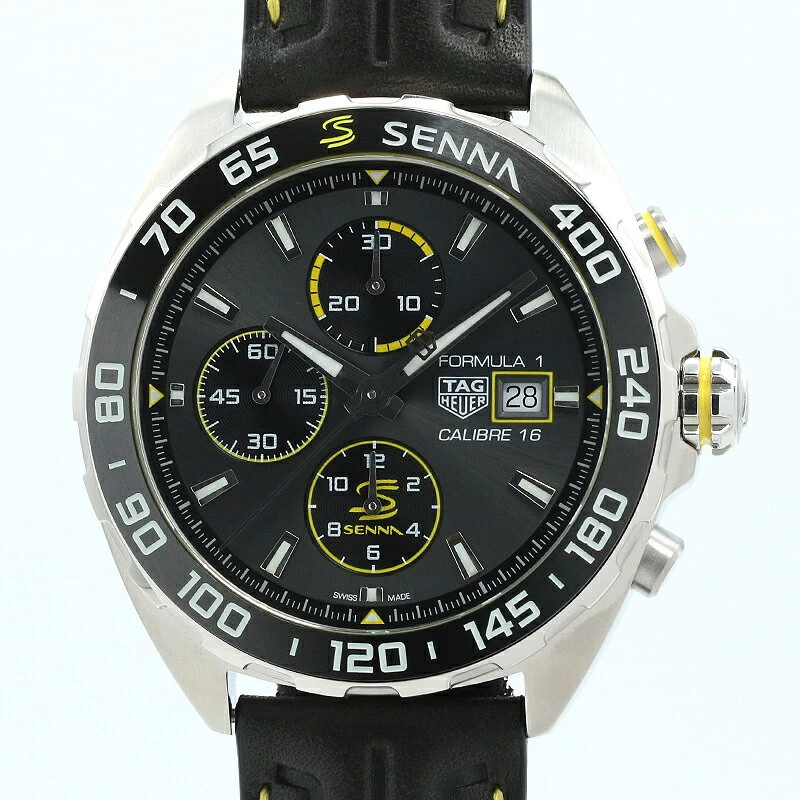 TAG HEUER FORMULA 1 CALIBRE 16 AYRTON SENNA SPECIAL EDITION CAZ201B FC 6487 GRAY/BLACK STAINLESS STEEL FORMULA 1 CARIBRE 16 AYRTON SENNA SPECIAL EDITION GREY/BLACK SS F1