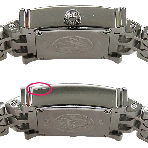 Hermes HERMES Ladies Brand H Watch Mini Pink Shell Quartz QZ Stainless Steel SS HH1.110 Silver Polished 