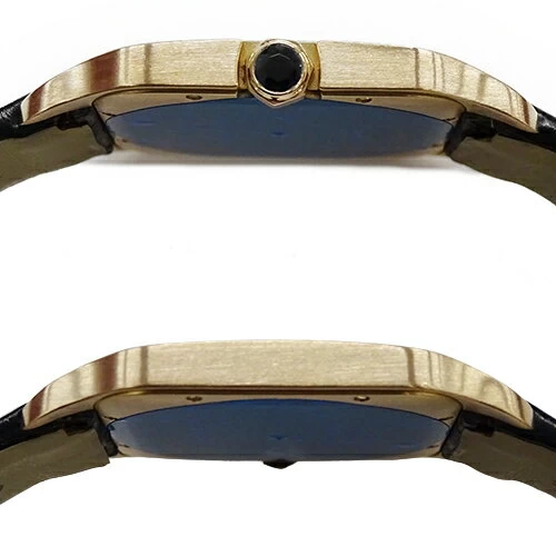 Cartier Cartier Brand Santos Dumont LM Hand Wound 750PG Pink Gold Leather W2006951 Polished 
