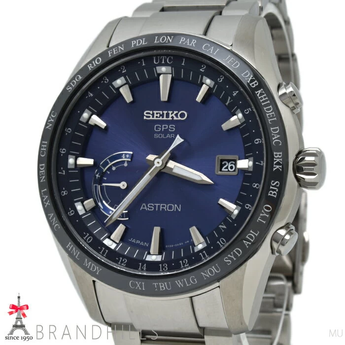 Seiko Astron GPS Satellite Radio Solar 8X Series Titanium SBXB109 8X22-0AG0 SEIKO Good Condition 