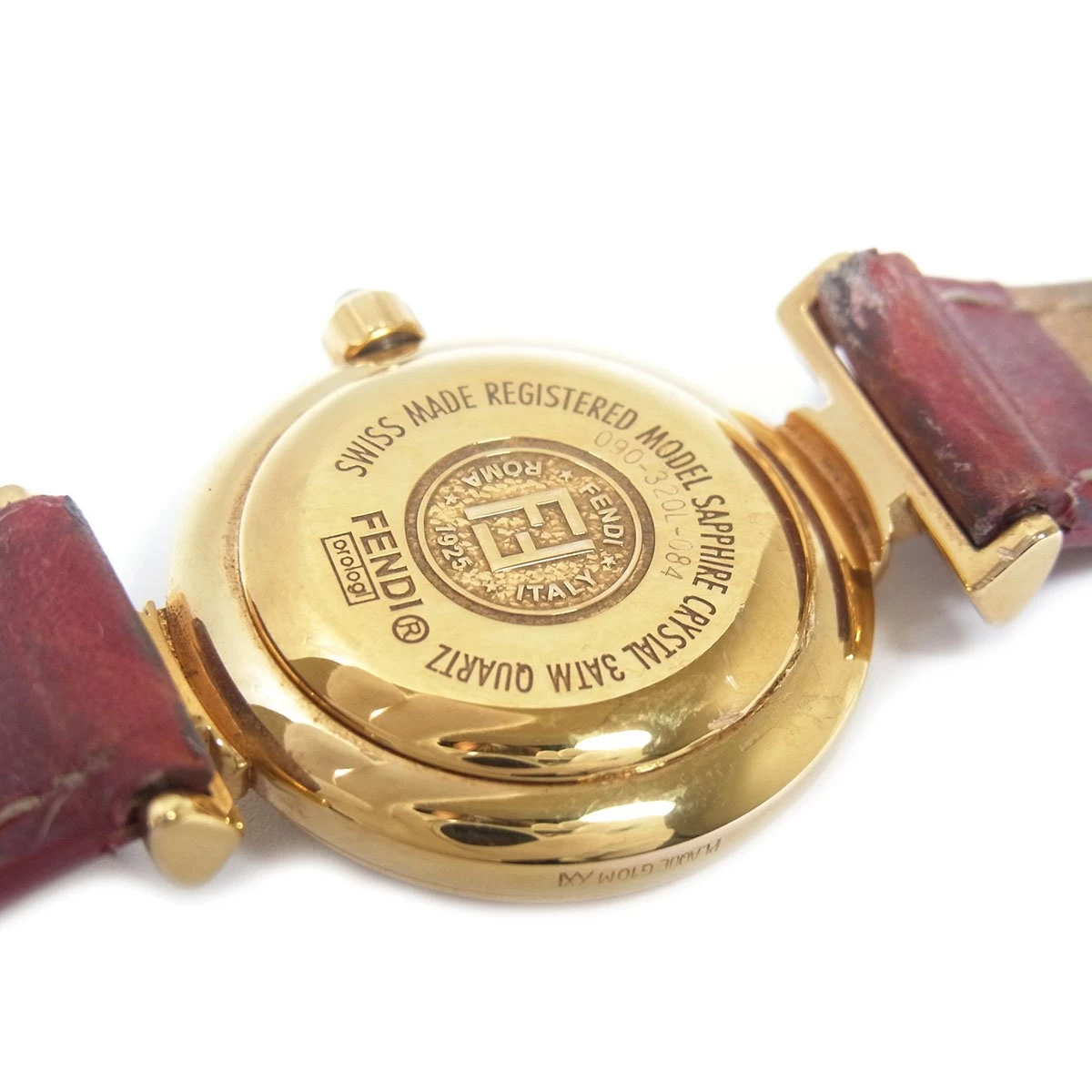 FENDI OROLOGI 320L WOMEN'S QUARTZ GOLD SHELL DIAL MOVING PRODUCT FENDI ◆ 