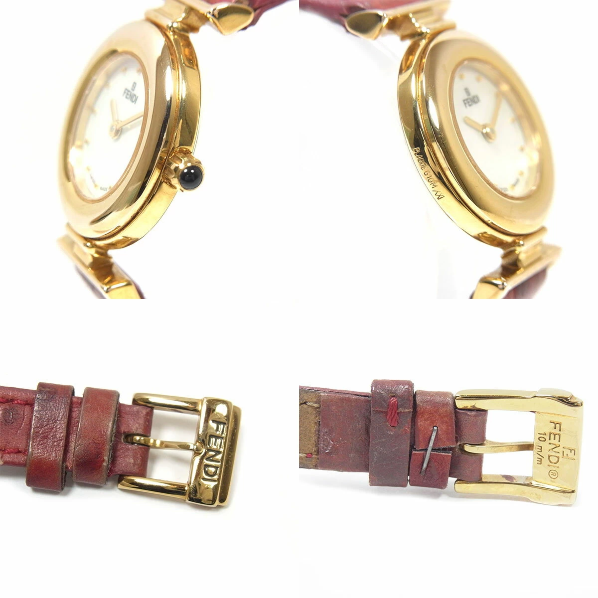 FENDI OROLOGI 320L WOMEN'S QUARTZ GOLD SHELL DIAL MOVING PRODUCT FENDI ◆ 