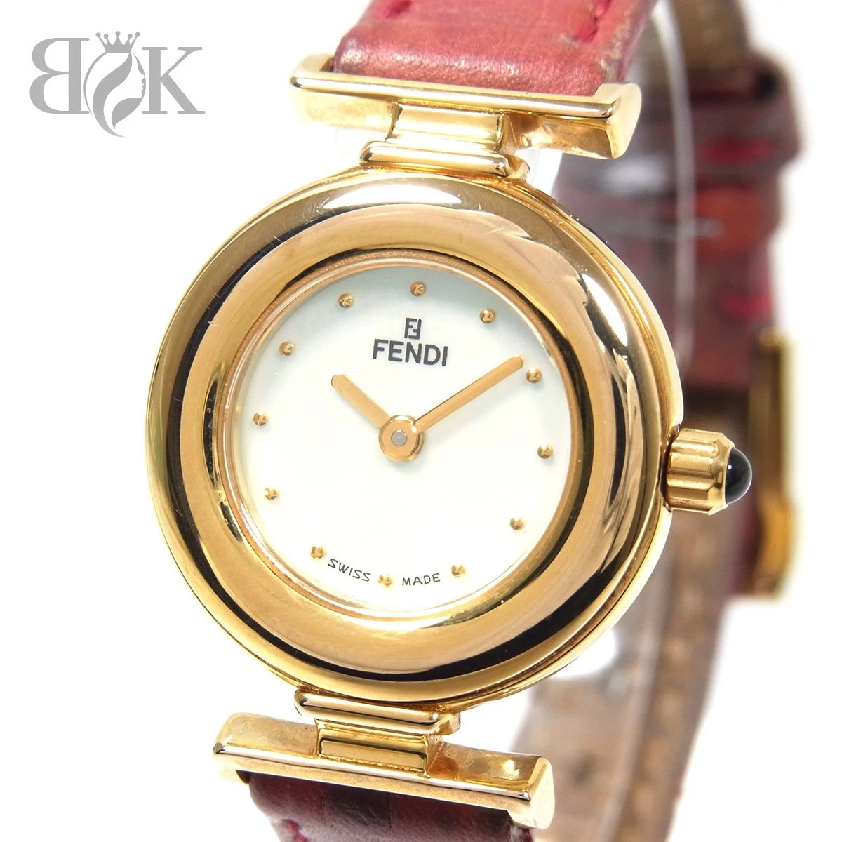 FENDI OROLOGI 320L WOMEN'S QUARTZ GOLD SHELL DIAL MOVING PRODUCT FENDI ◆ 