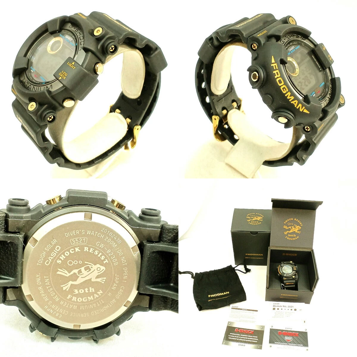 Extremely Beautiful Casio G-SHOCK Frogman 30th Anniversary GW-8230B Black Black G-Shock Quartz Operation Product CASIO ★