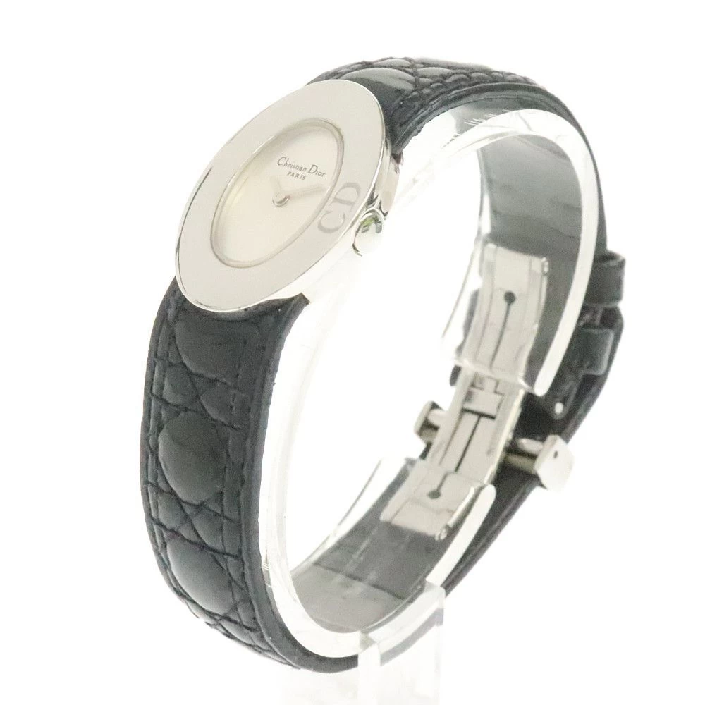 Christian Dior Lady Dior D90-100 Quartz Silver Dial Navy Leather Christian Dior | Watch Stainless Steel Battery Powered QZ Fashion Brand Accessory Rank AB