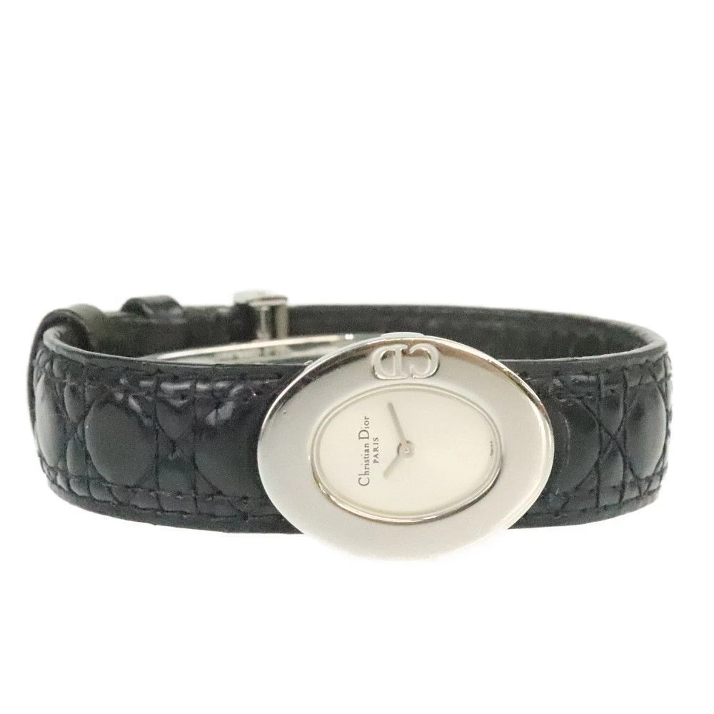 Christian Dior Lady Dior D90-100 Quartz Silver Dial Navy Leather Christian Dior | Watch Stainless Steel Battery Powered QZ Fashion Brand Accessory Rank AB