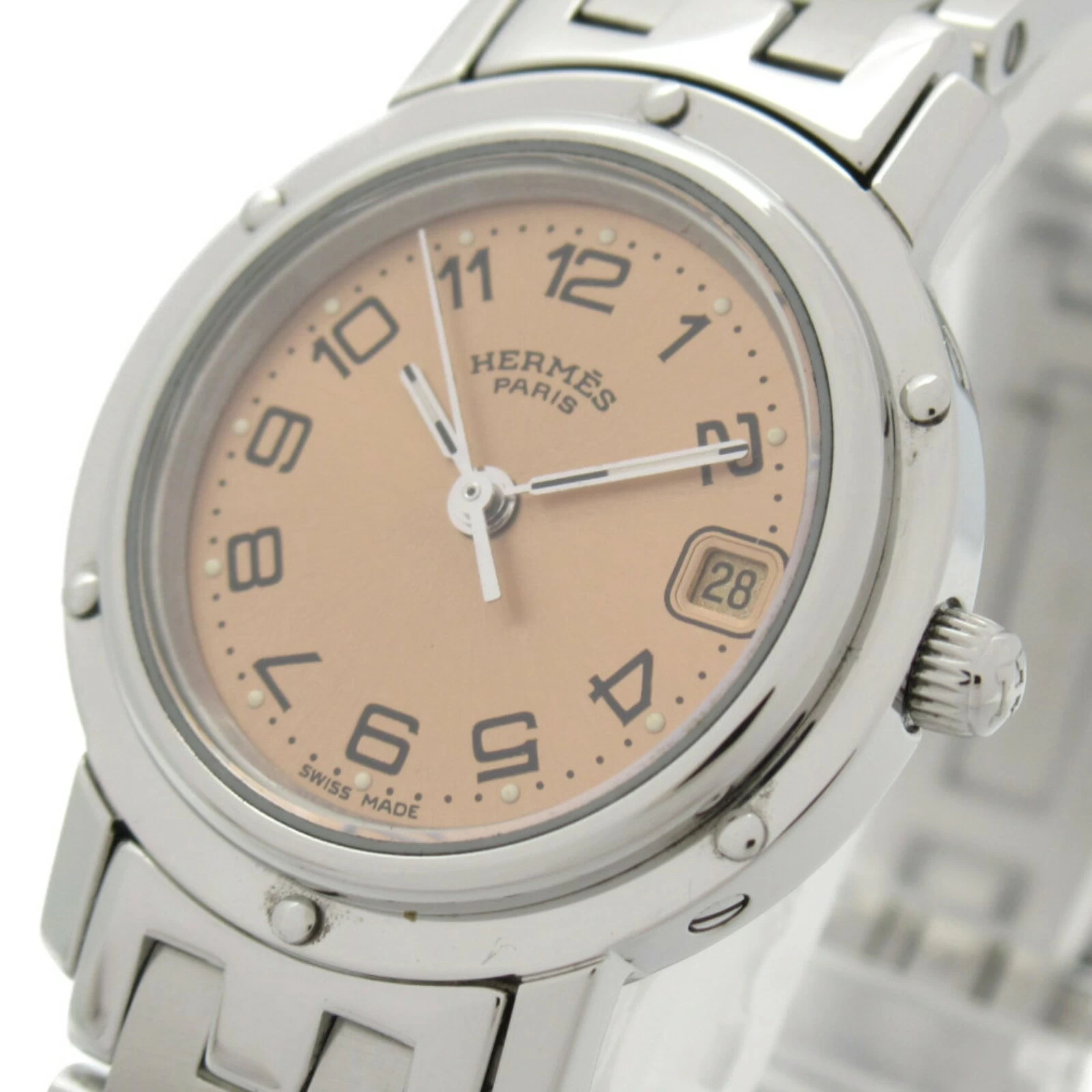  Hermes HERMES Clipper Stainless Steel Ladies Pink CL4.210 | Brand Brand Watch Brand Watch