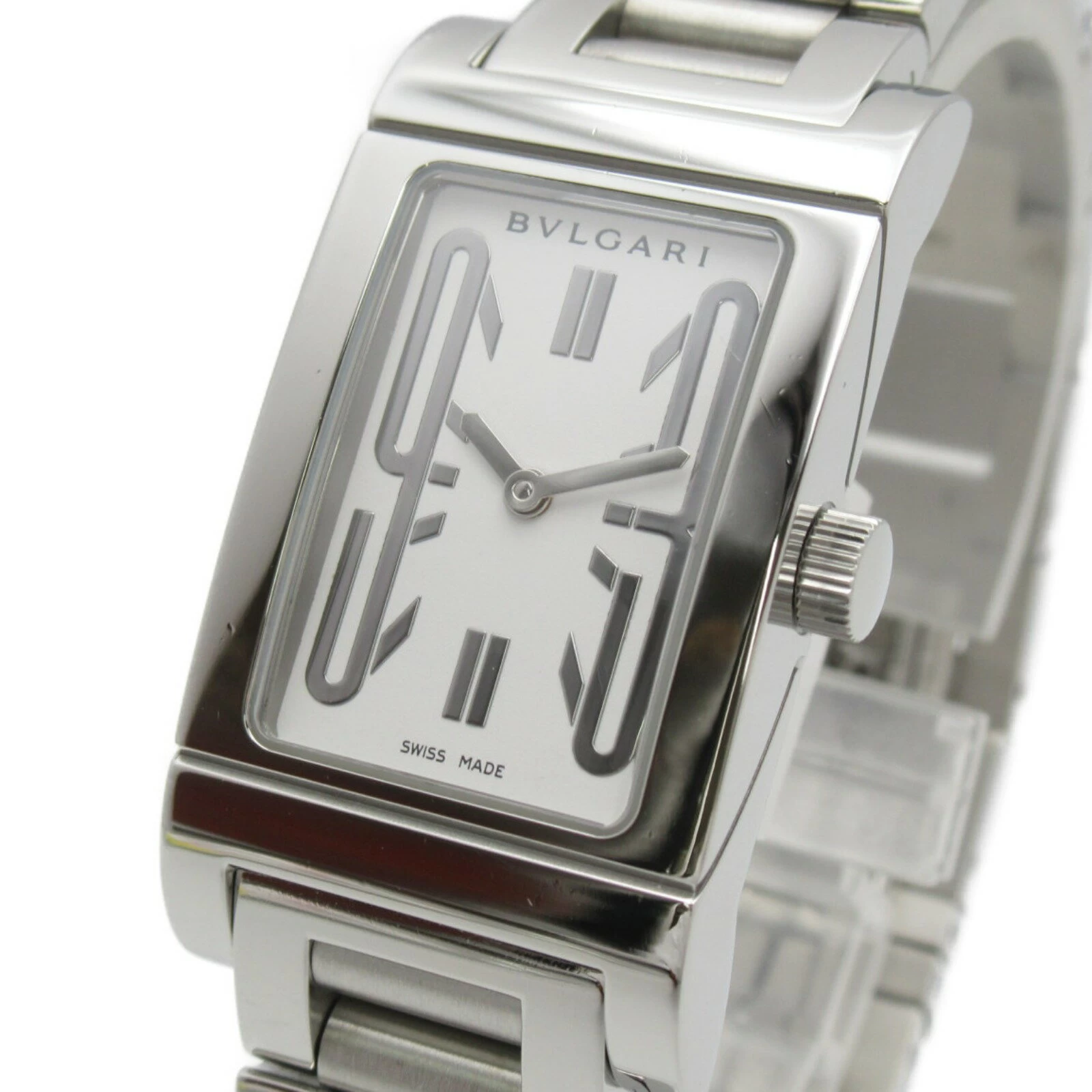  BVLGARI BVLGARI Rettangoro Stainless Steel Boys White RT39S | Womens Brand Watch Brand Watch