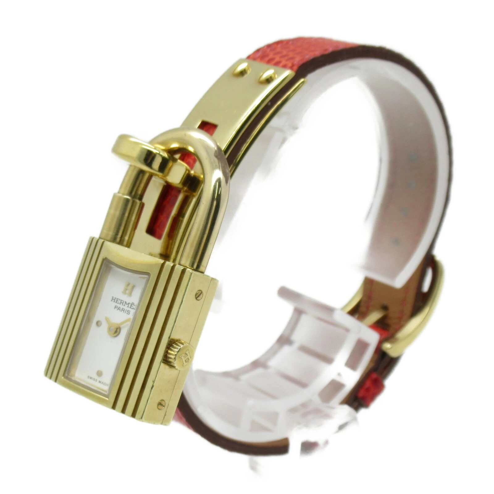 Hermes HERMES Kelly Watch GP (Gold Plated) Leather Belt Ladies White KE1.210 from 3/9 | Brand Brand Watch Brand
