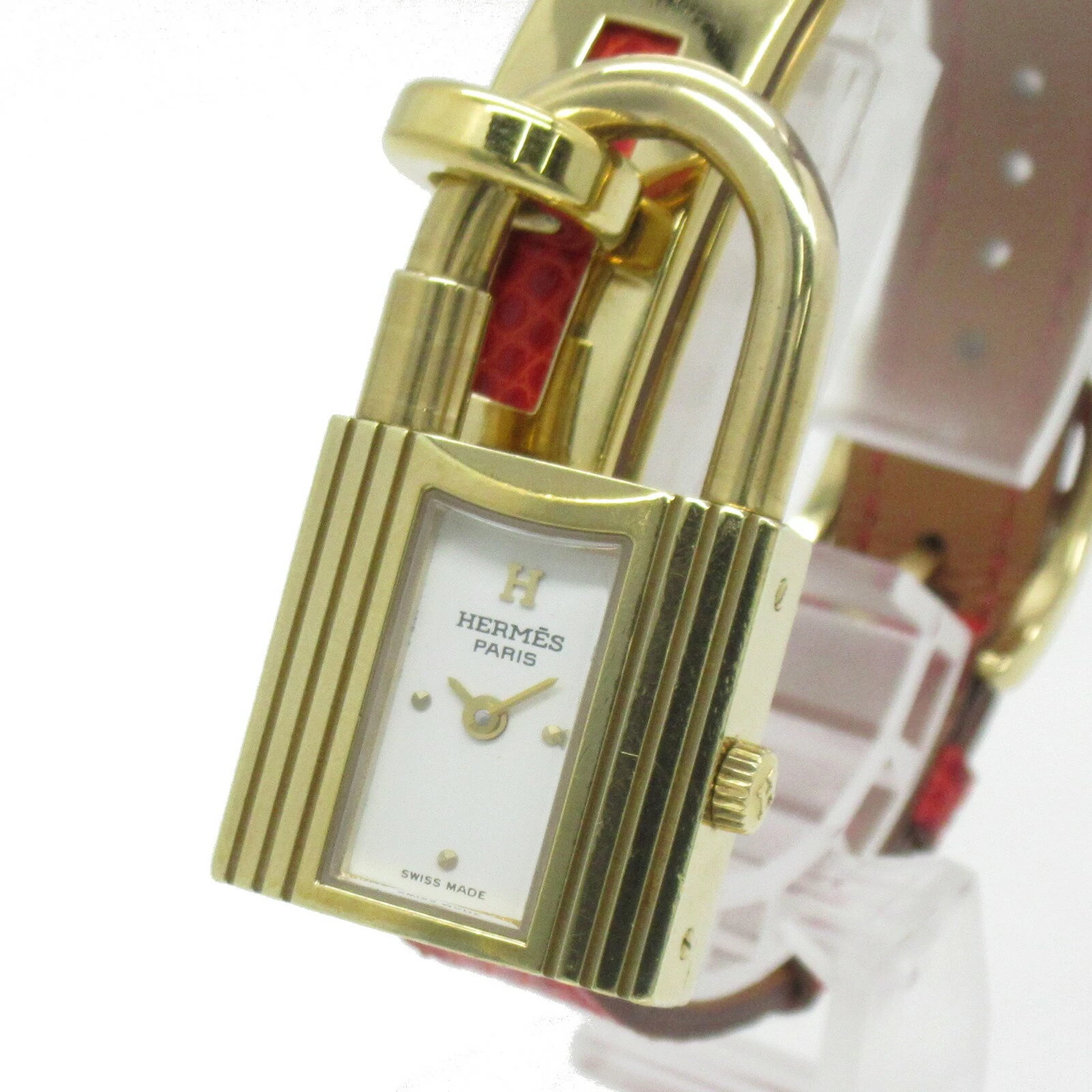 Hermes HERMES Kelly Watch GP (Gold Plated) Leather Belt Ladies White KE1.210 from 3/9 | Brand Brand Watch Brand