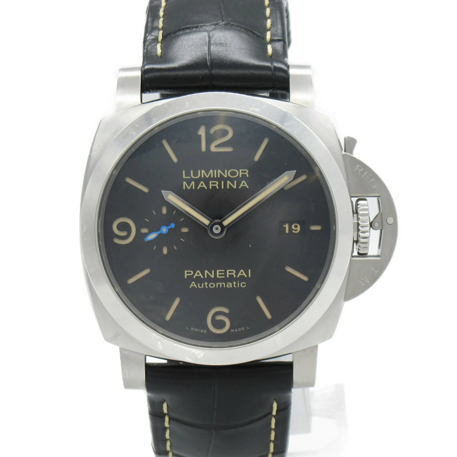  Panerai Panerai Luminor Marina 1950 3 Days Watch Stainless Steel Leather Strap Black Series PAM01312 