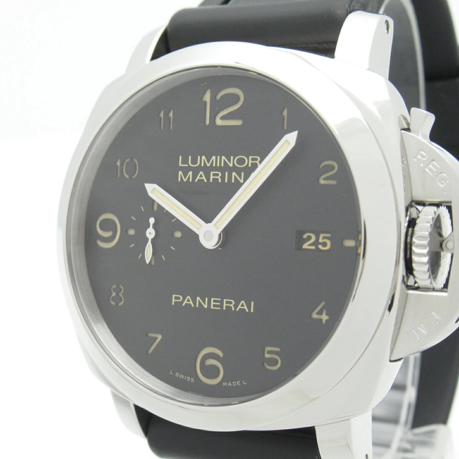  Panerai Panerai Luminor Marina 1950 3 Days Watch Stainless Steel Rubber Strap Black Series PAM00359 