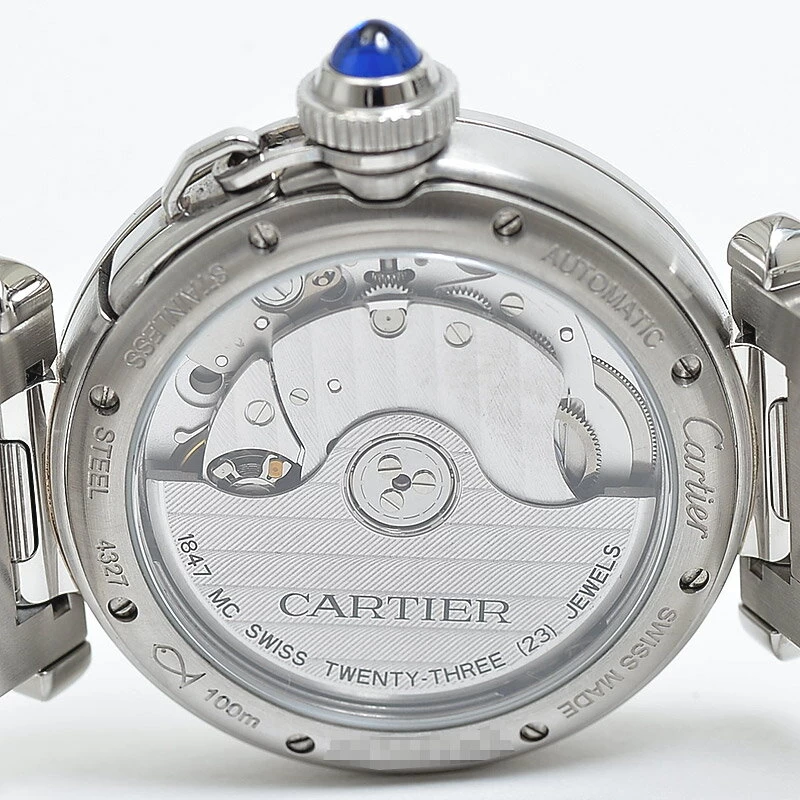 Cartier Pasha de Cartier Ladies Silver Dial SS Automatic WSPA0013 BP 