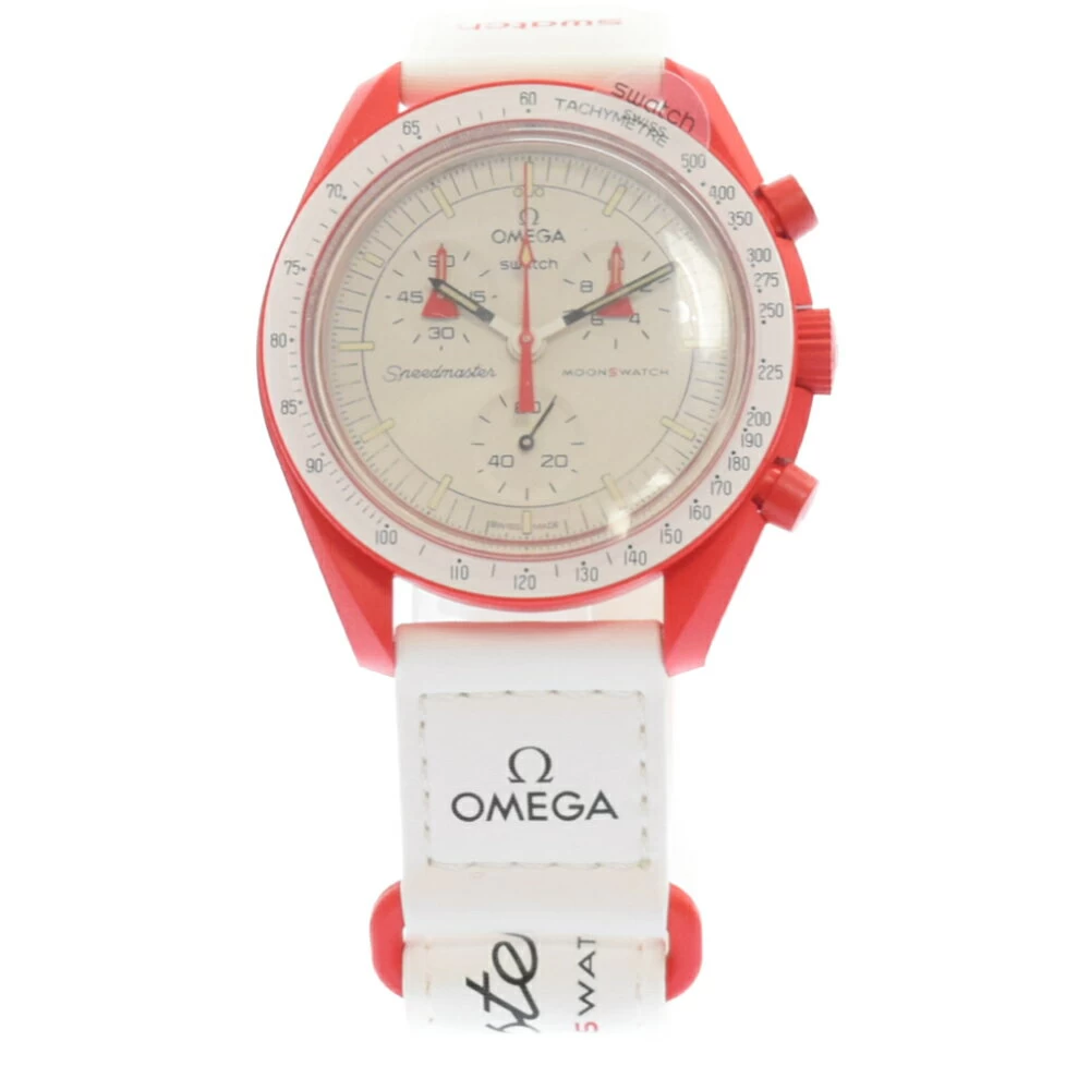 OMEGA (OMEGA) x Swatch MISSION TO MARS SO33R100 x Swatch Mission Tomars Bioceramic Red/White [Novel/] [Level S] [Color Red] [Online Limited Item]