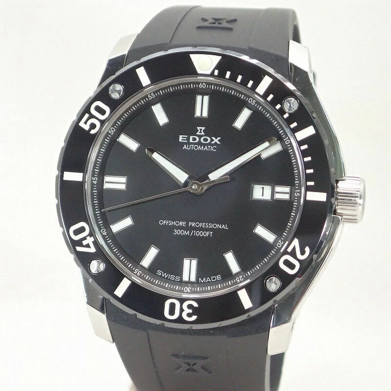 EDOX [EDOX] Class One Chrono Offshore-1 Professional 300mSS Black Dial with Date Automatic*80088 Automatic