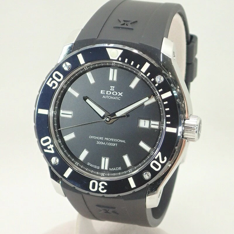EDOX [EDOX] Class One Chrono Offshore-1 Professional 300mSS Black Dial with Date Automatic*80088 Automatic