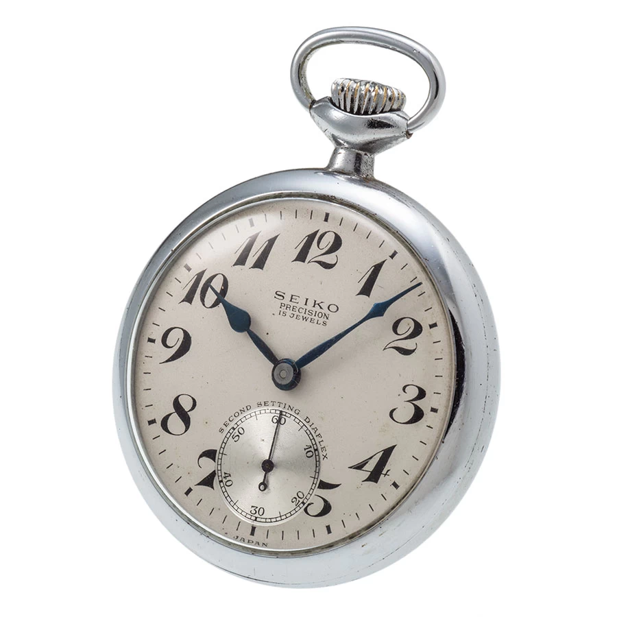 Seiko Pocket Watch Ref.91-0020 Plated (Br/AcRP) JNR 1961 (Showa 36) Railway Watch [Vintage]