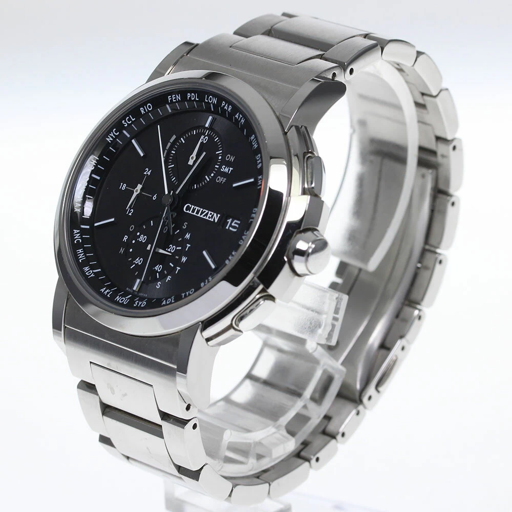 Good product [CITIZEN] Citizen Eco-Drive Direct Flight AT8080-52E H800-T019960 Solar Radio Wave [ev20]