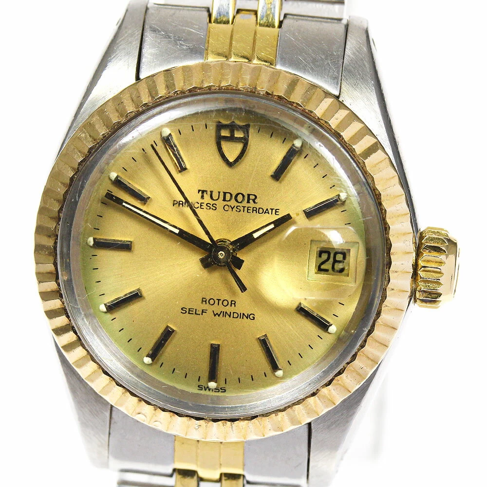TUDOR Tudor Princess Oyster Date 92413 YG Bezel Cal.2671 Automatic Ladies [ev20]
