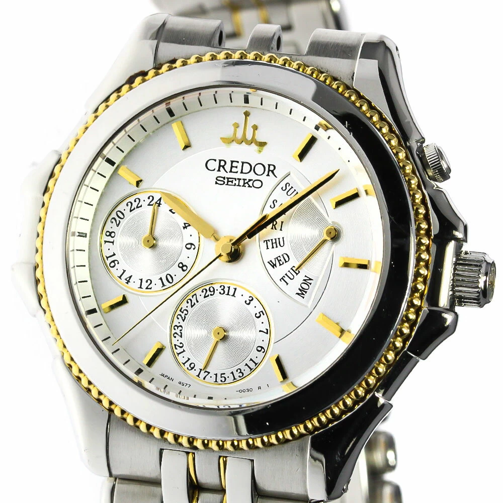 Belt Junk Seiko SEIKO 4S77-0A30/GCBG996 Credor Pacifique Day-Date Retrograde Self-winding _708372