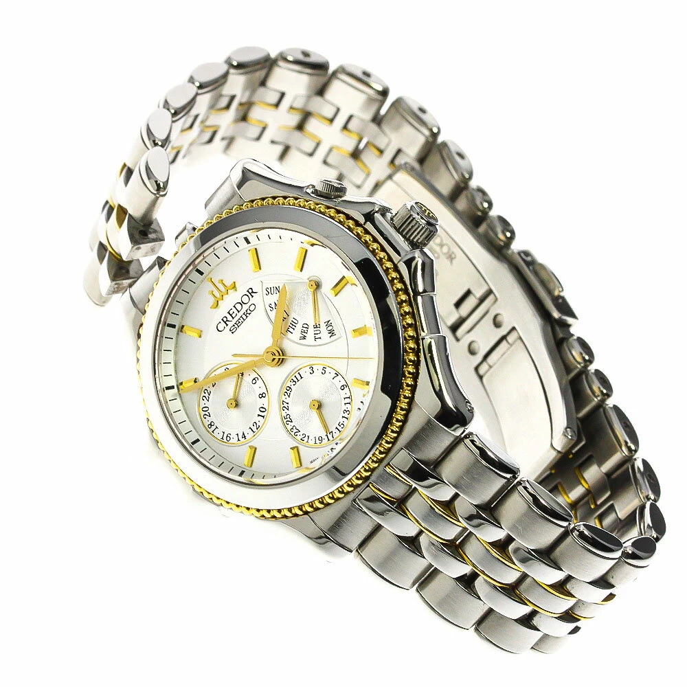 Belt Junk Seiko SEIKO 4S77-0A30/GCBG996 Credor Pacifique Day-Date Retrograde Self-winding _708372