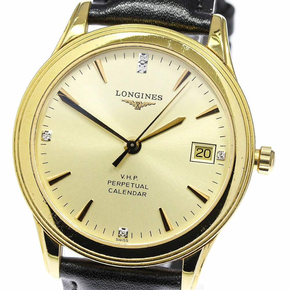 [LONGINES] Longines VHP Perpetual Calendar 5P Diamond L4.722.4 Quartz 714615 [ev10]