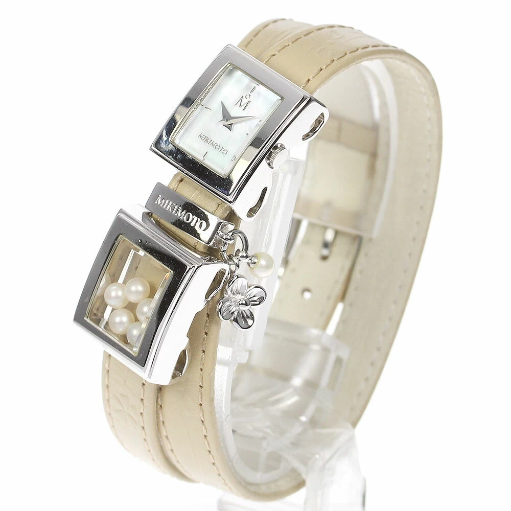 Good product ★ with warranty card [MIKIMOTO] Mikimoto Corticoform W Tour NNS-378K Quartz Ladies _721774