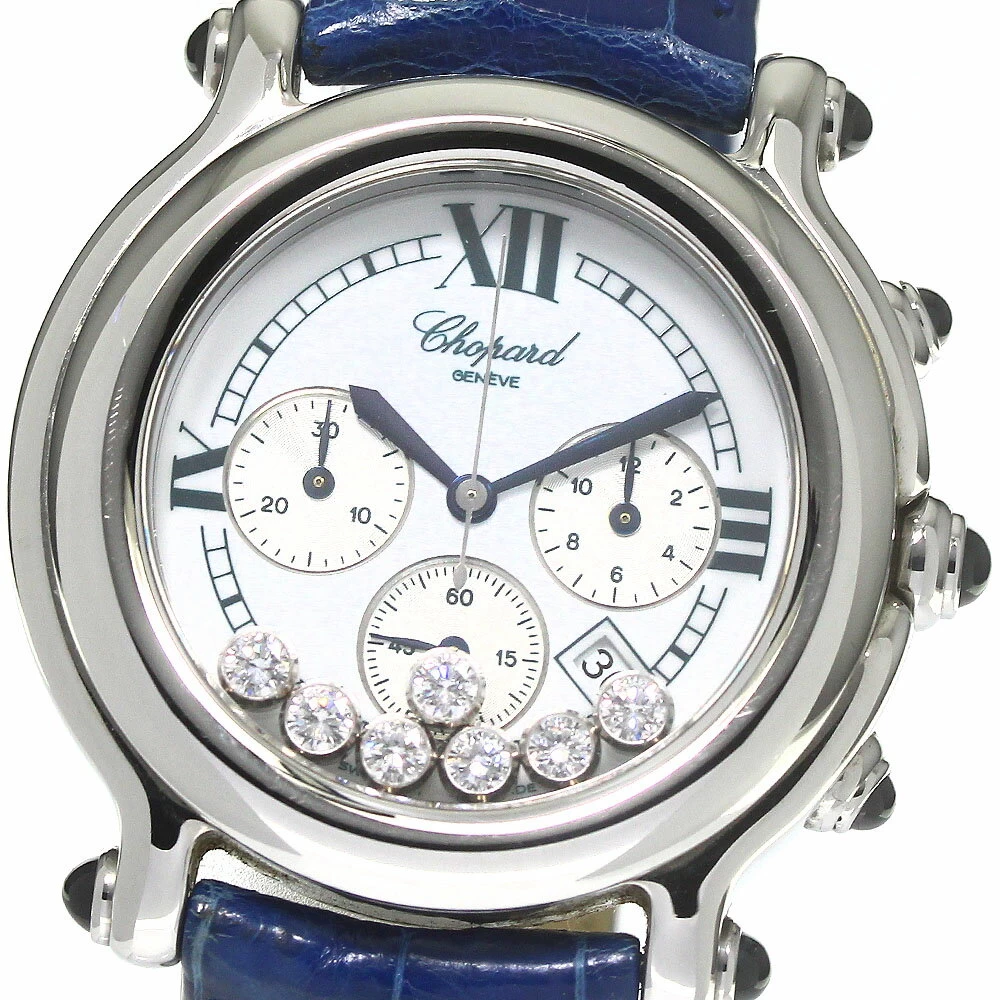 Chopard Chopard 28/8269-23 Happy Sport 7P Diamond Chronograph Quartz Good Condition with Warranty_769865