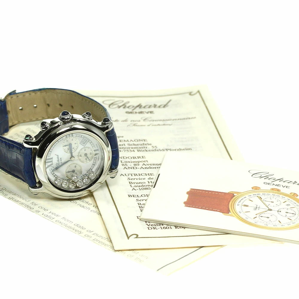Chopard Chopard 28/8269-23 Happy Sport 7P Diamond Chronograph Quartz Good Condition with Warranty_769865