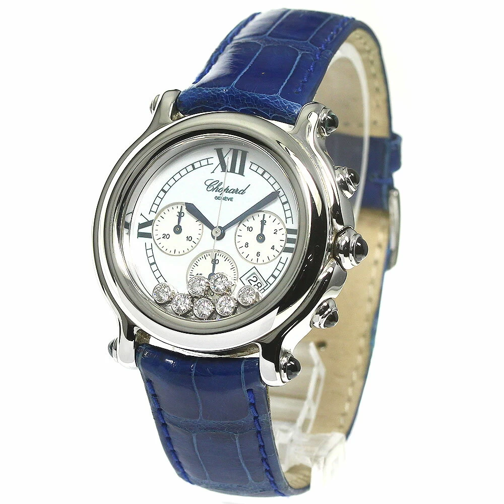 Chopard Chopard 28/8269-23 Happy Sport 7P Diamond Chronograph Quartz Good Condition with Warranty_769865