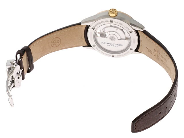 RAYMOND WEIL Raymond Will Freelancer 2780-SC5-20001 Black Dial Stainless Steel/Rose Gold PVD Processing/Leather Strap Automatic Watch Watch [460] 