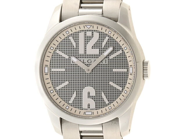 BVLGARI Bvlgari Watch Solo Tempo ST37S Quartz Stainless Steel Gray Dial Waterproof for Men [205] 
