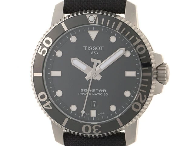 TISSOT TISSOT Seastar 1000 Powermatic 80 T120.407.17.051.00 SS/Nylon Strap 300m Waterproof Men's Automatic Watch [473] 