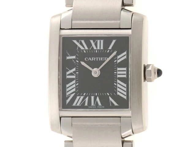 Cartier CARTIER Tank Francaise SM Asia Limited Black W51026Q3 Stainless Steel Quartz [472] SS 