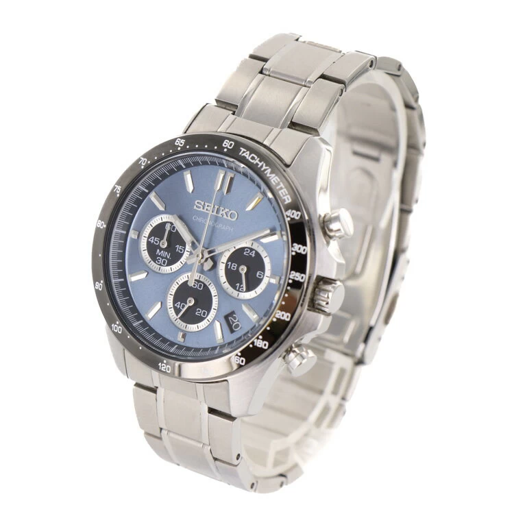 Seiko Spirit Chronograph SBTR027 8T63-00D0 Quartz Stainless Steel Silver Dial Calendar Chronograph Watch 23-1443-G