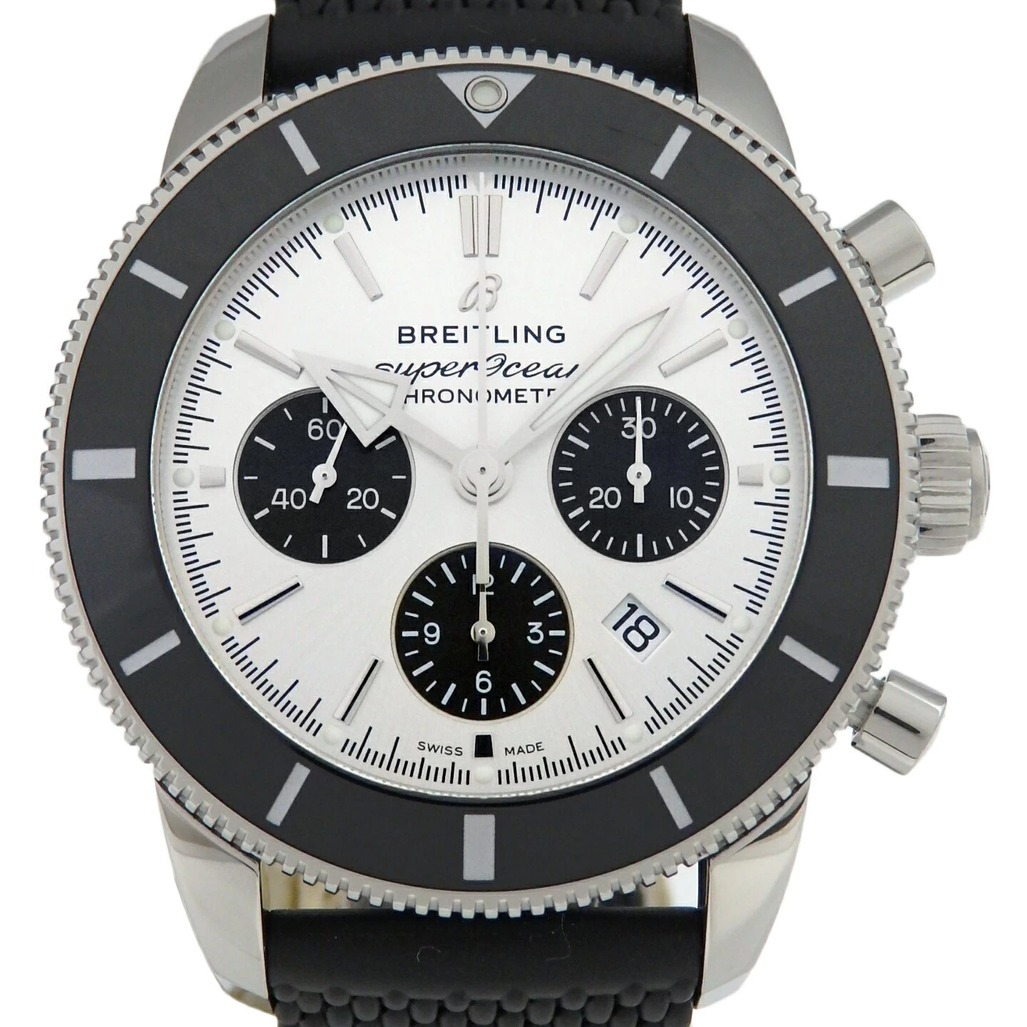 BREITLING BREITLING SUPER OCEAN HERITAGE B01 CHRONOGRAPH 44 AB0162 CHRONOMETER AUTOMA SILVER DIAL [DS KATOU]