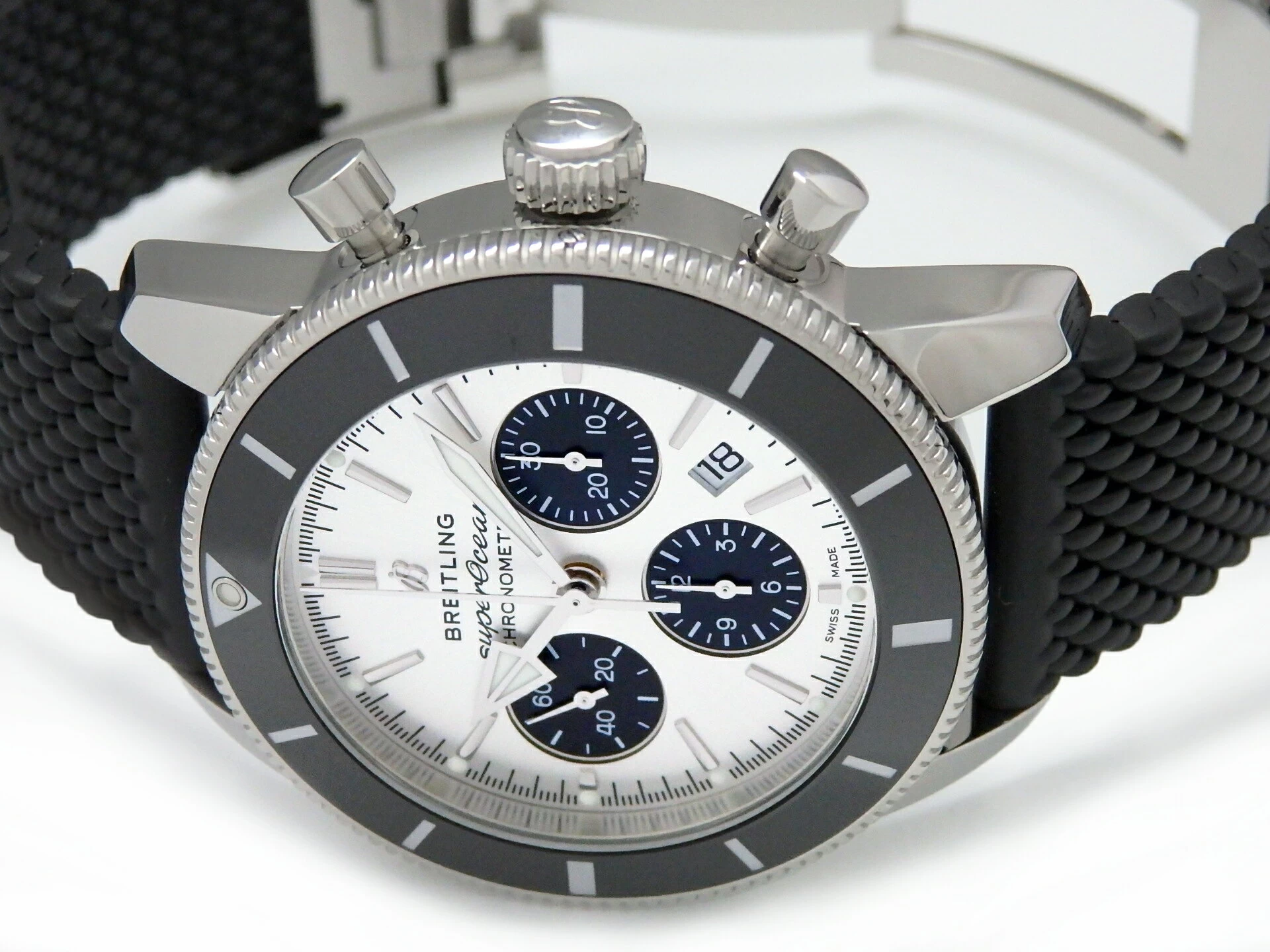 BREITLING BREITLING SUPER OCEAN HERITAGE B01 CHRONOGRAPH 44 AB0162 CHRONOMETER AUTOMA SILVER DIAL [DS KATOU]