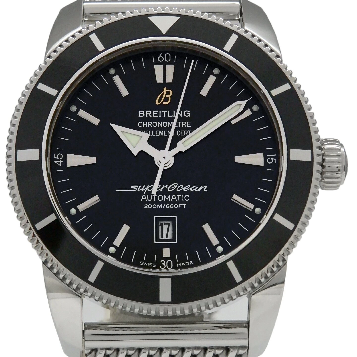 BREITLING BREITLING SUPER OCEAN 46 HERITAGE A17320 A172B68CCA CHRONOMETER AUTOMA BLACK DIAL [DS KATOU]
