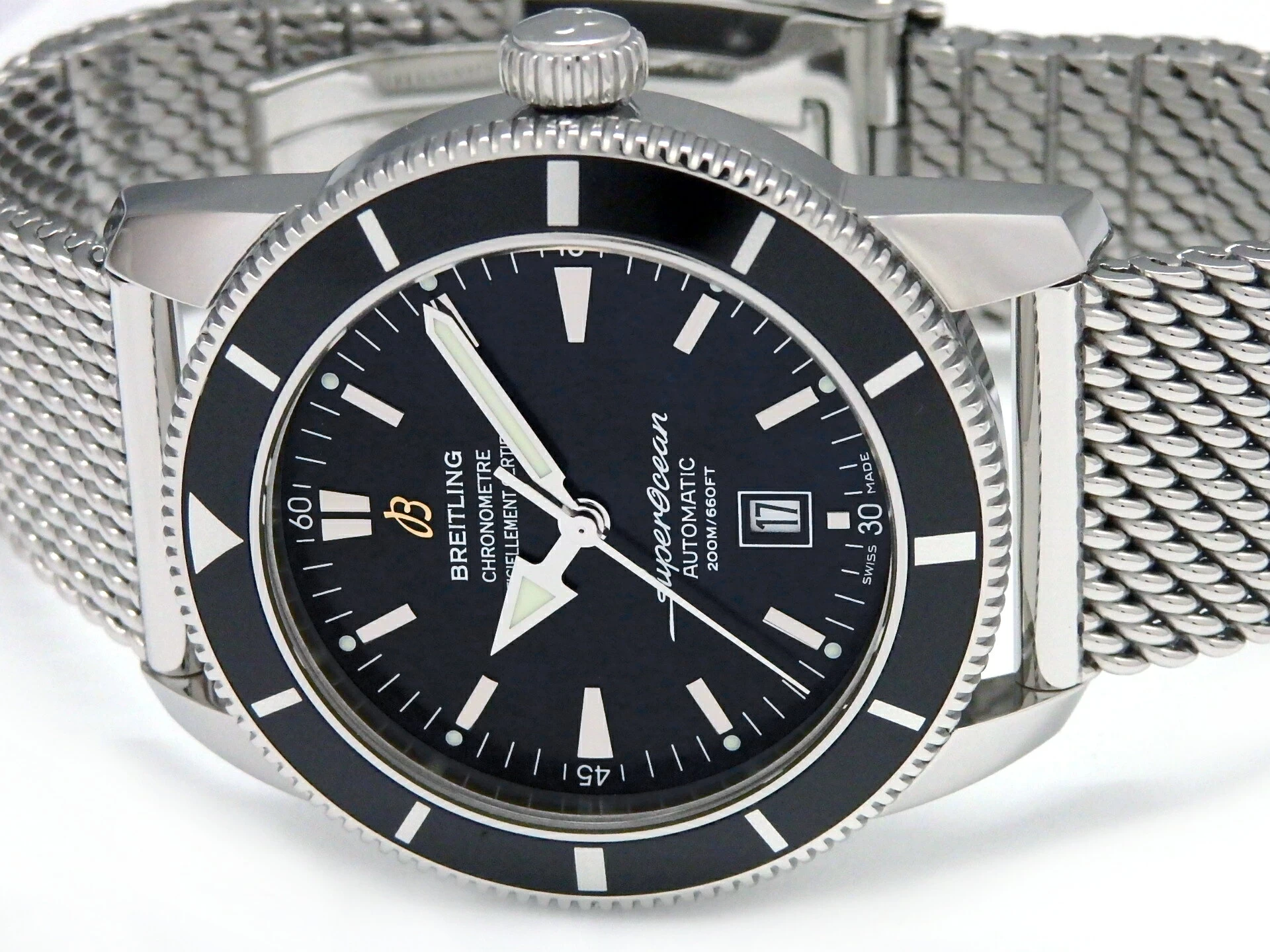 BREITLING BREITLING SUPER OCEAN 46 HERITAGE A17320 A172B68CCA CHRONOMETER AUTOMA BLACK DIAL [DS KATOU]