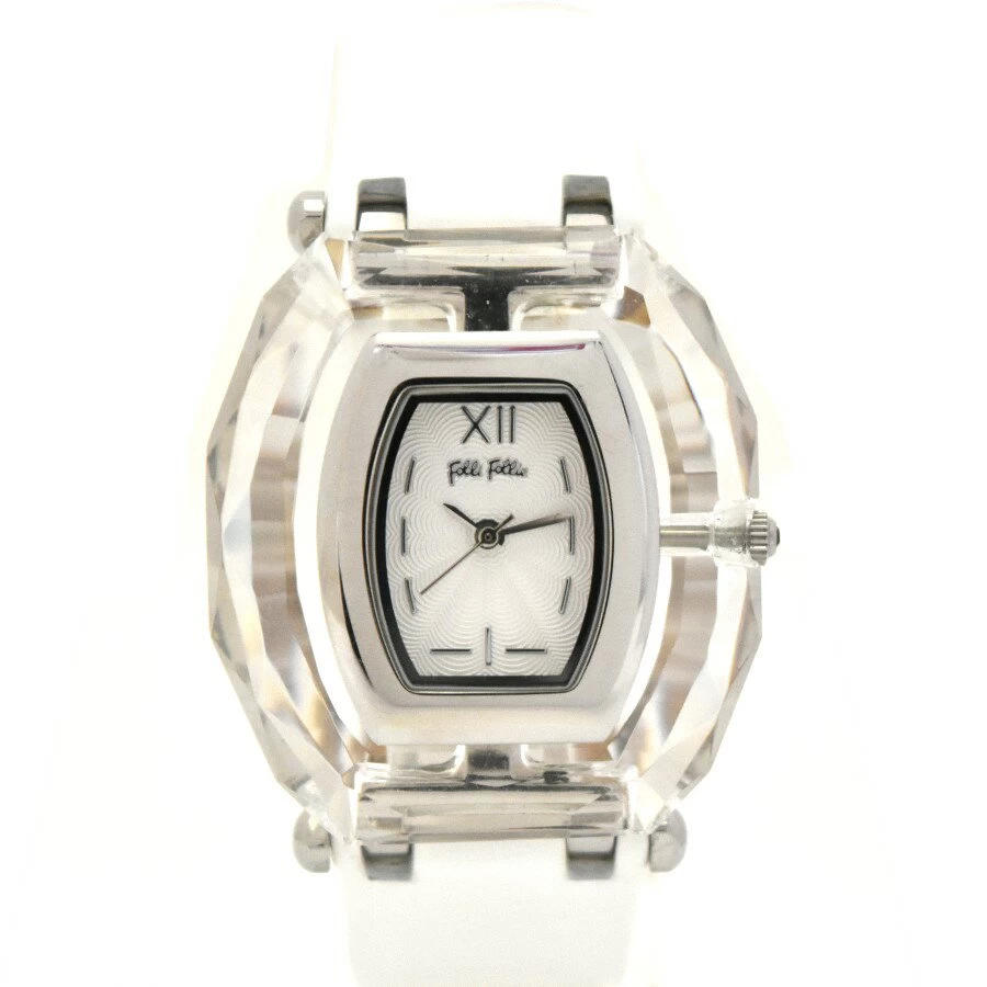 Folli Follie WAVE3 Ladies Quartz SS x Leather White Dial WF6L083SPW-WH Folli Follie [Beautiful Item]